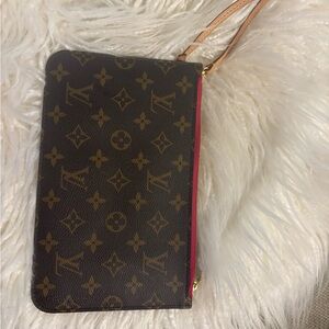 Louis Vuitton Brown and Tan Monogram Pouch